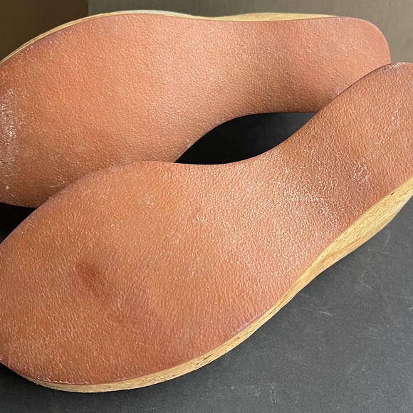 K Jacques St Tropez Silver Leather Cork Platform Slides - Picture 9 of 9